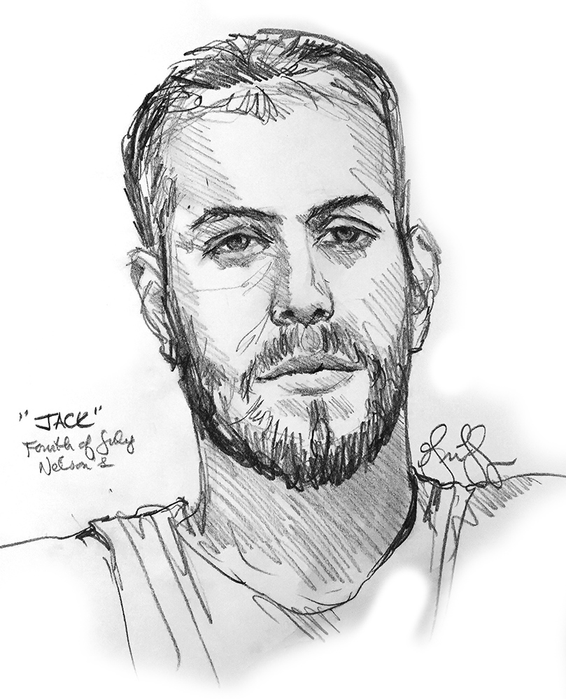 Pencil sketch of Jack Pencil sketch of Jack